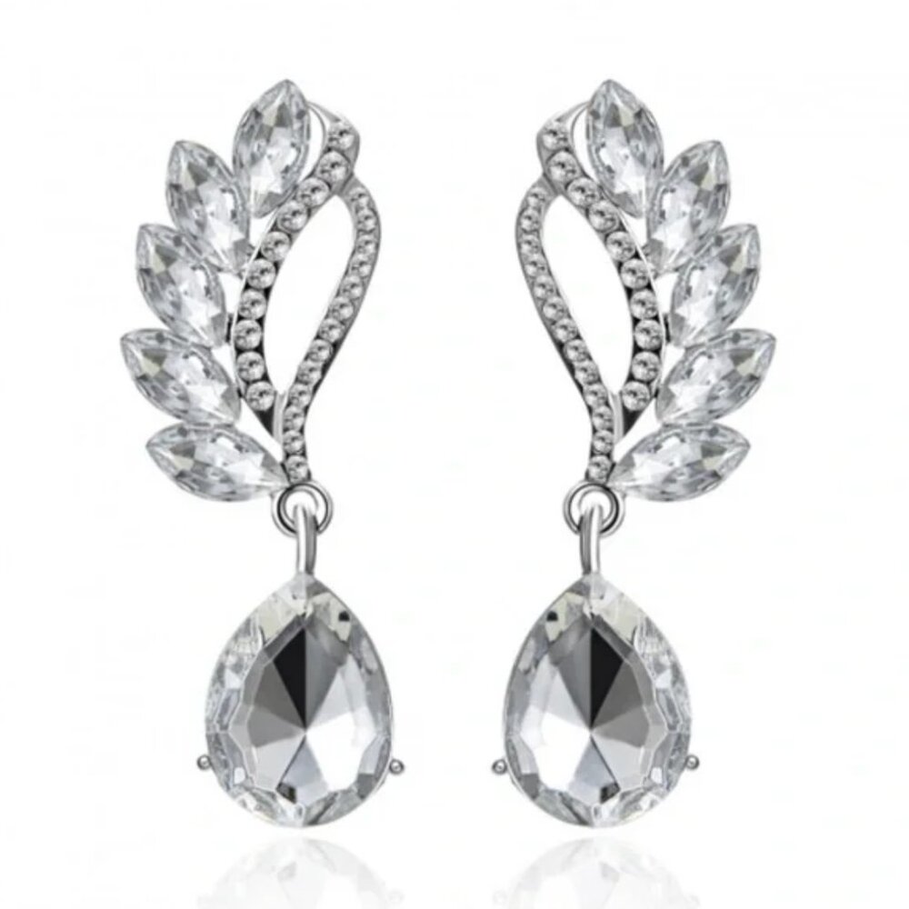 Silver Crystal Earrings